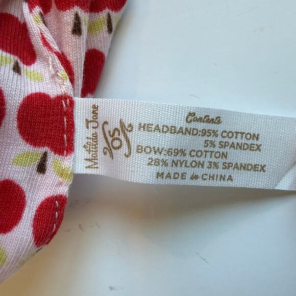 Matilda Jane Math Wiz Knot Headband Apples Girls One Size - Picture 6 of 6